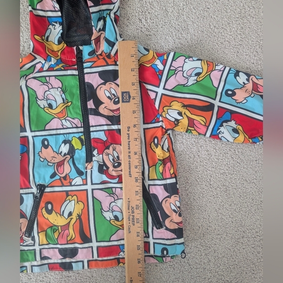 Disney Parks Mickey Mouse and Friends Packable Rain Jacket Youth Size 3 Unisex - Picture 15 of 15
